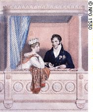 Charlotte van Wallis en Leopold van Saksen-Coburg in 1817
